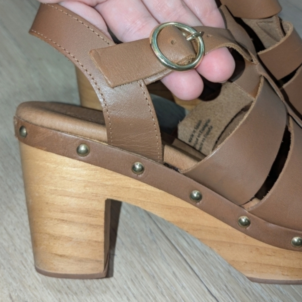 Anthropologie Pilcro Leather Fisherman Clog Sandal - Picture 6 of 10